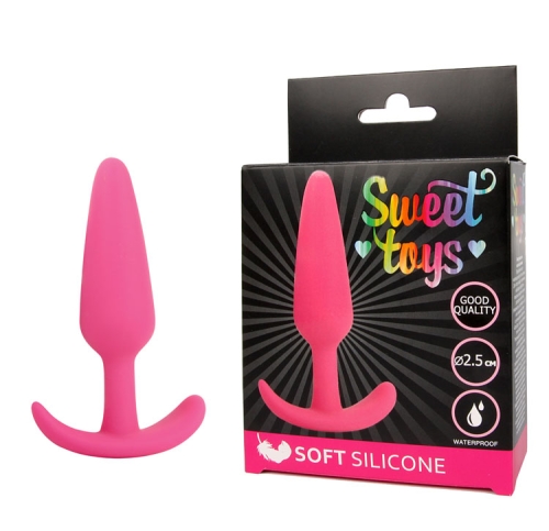 Втулка анальная ярко-розовая L 95 мм D 25 мм SWEET TOYS - 1