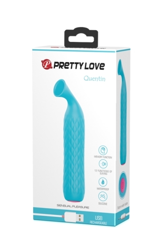 Безконтактний вакуумний стимулятор Бірюзовий Pretty Love Quentin - 9