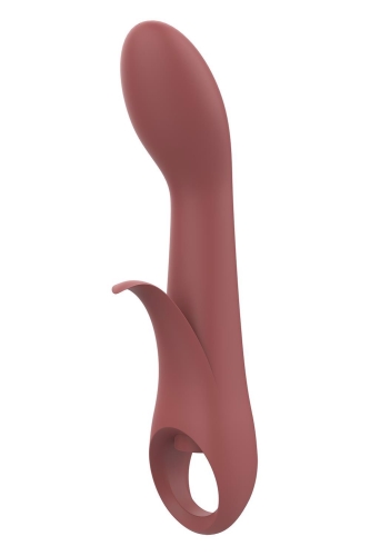 Вибратор вагинальный и для точки G коричневого цвета Dream Toys Nude Sierra - 1