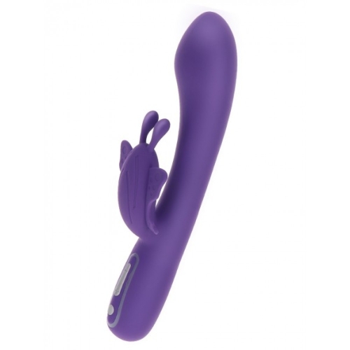Вибратор с отростком для клитора бабочкой фиолетового цвета Toy joy Fabulous Butterfly Vibrator - 5