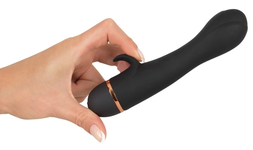 Вібратор тюльпан силіконовий чорного кольору Bendy Tulip Vibrator - 6