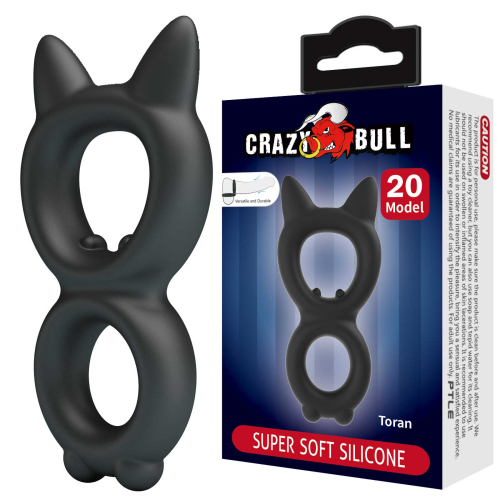 Эрекционное на член и мошонку черное LYBAILE Crazy Bull №20 TORAN - 1