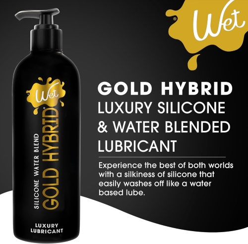 Лубрикант на водно силиконовый Wet Gold Hybrid 475 мл - 2
