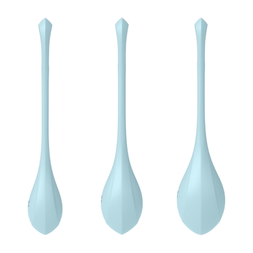 Набір вагінальних кульок Йоні намистин Satisfyer Yoni Power 2 Light Blue, діаметр 2-2, 5-3 см, Вага 22-44-73 гр - 2