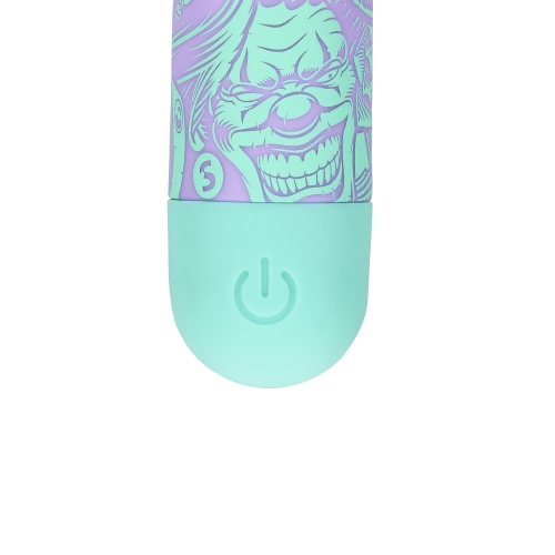 Вибропуля для стимуляции клитора с узорами зелено фиолетового цвета S Line Heart to Get - 8