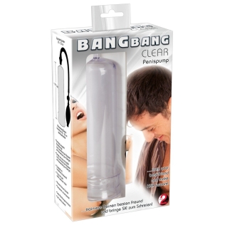 Вакуумная помпа пластиковая для члена  Bang Bang clear 526002