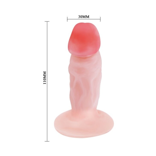 Анальна пробка реалістична на присоску The Little Stud Penis Butt Plug BI-017050 - 5