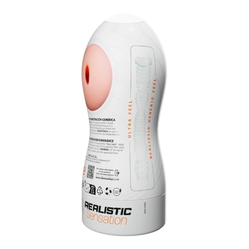 Мастурбатор в колбе вагина бежевый Alive Maxi Flex Generic Experience - 5