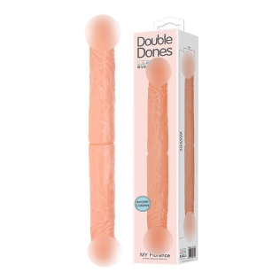 Фаллоимитатор двусторонний реалистичный бежевый Baile Double Dones