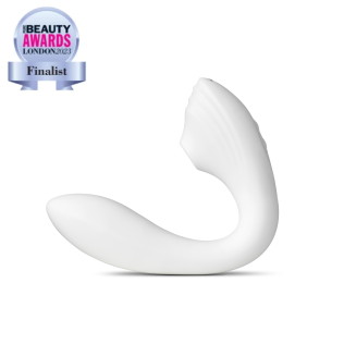 Вакуумный вибратор для вагинально клиторальной стимуляции белый So Divine Pearl Vibe 2 в 1 