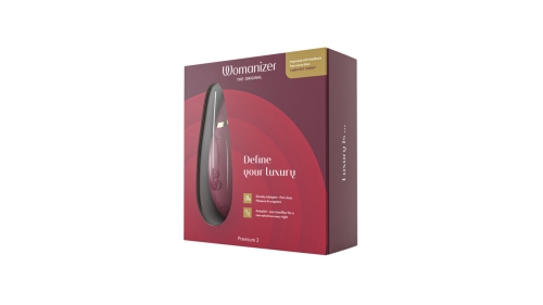 Вакуумний стимулятор для клітора бордовий Womanizer Premium 2 - 8