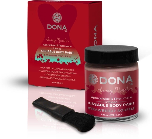 Фарба для тіла Dona Kissable Body Paint-STRAWBERRY SOUFFLE 59 мл - 2