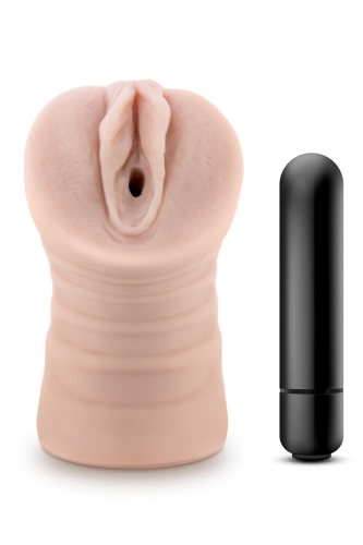 Мастурбатор вагина с вибропулей бежевая Blush Enlust Ayumi длина 120 мм - 1