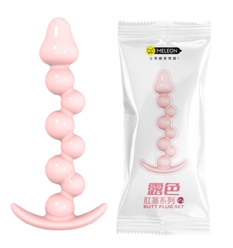 Анальна пробка куляста тілесна Meleon Blossom Hue Butt Plug - 1