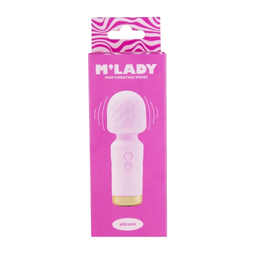 Вибромассажер Ванд мини розовый BMS Factory M’Lady Mini Vibrating Wand - 4