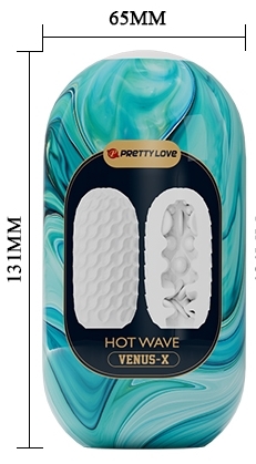 Мастурбатор яйцо с точечно ребристым рельефом белого цвета Pretty Love Hot Wave VENUS X - 4