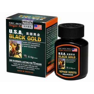 Мужские таблетки для потенции Kiki USA Black Gold 10 штук