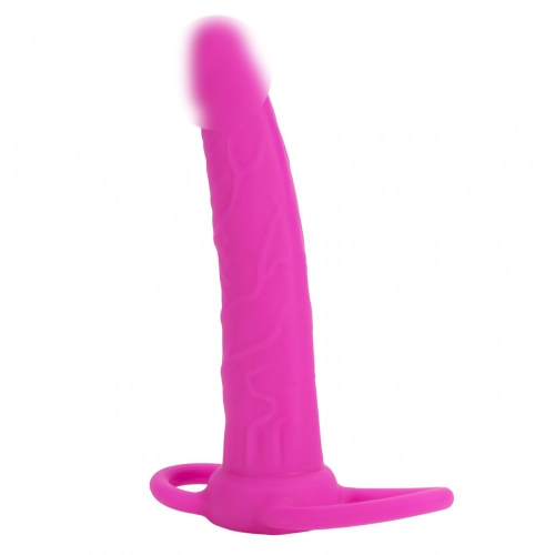 Насадка на член для подвійного проникнення рожевого кольору California еxotic noveltiesc Silicone Love Rider Dual Penetrator - 1