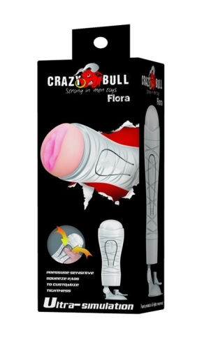 Мастурбатор ротик CRAZY BULL Flora белый - 10