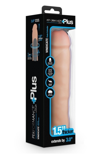 Насадка на член реалістична бежева, що подовжує Blush Performance Plus - 9