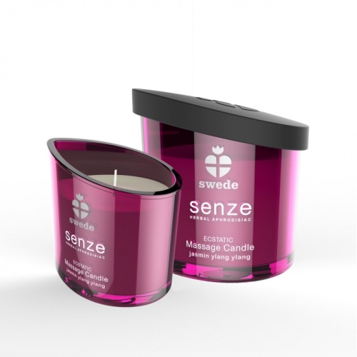 Свеча для массажа с ароматом жасмина и иланг-иланга Swede Senze Ecstatic Massage Candle 50 мл - 1