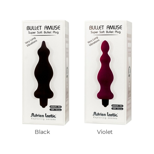 Анальная пробка с вибрацией Adrien Lastic Bullet Amuse Black - 6