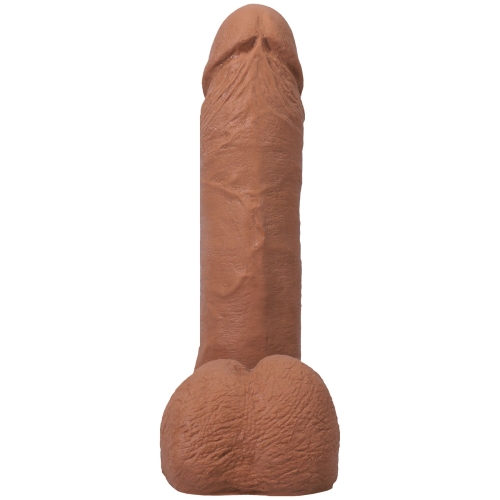 Фаллоимитатор реалистичный на съемной присоске бежевый Doc Johnson The Realistic Cock ULTRASKYN - 6 Inch with Balls Caramel - 4