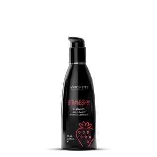 Оральный лубрикант со вкусом клубники Wicked Sensual Care Flavored 60 мл