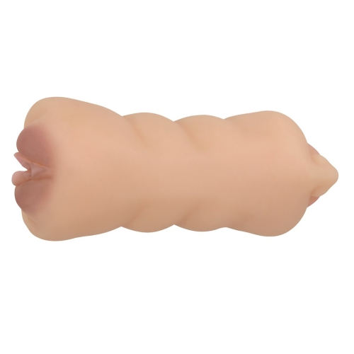 Мастурбатор c двумя входами Ротик и вагина телесного цвета LyBaile Crazy Bull Sarah soft skin - 6