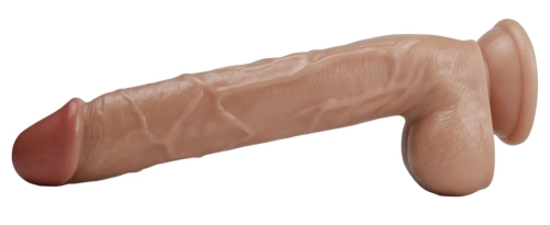 Фалоімітатор з мошонкою та реалістичною текстурою та присоскою OYO Giant Dildo 27 см - 6