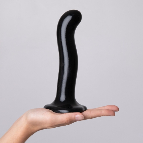 Насадка для страпону силіконова чорного кольору Strap On Me P&amp;amp;G-Spot Dildo розмір M - 2