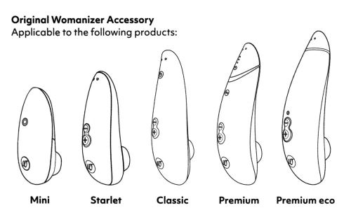 Змінні насадки для Womanizer Premium Starle білого кольору розмір L 3 штуки - 3