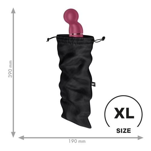 Мішечок для зберігання іграшок чорного кольору Satisfyer Treasure Bag розмір XL - 1