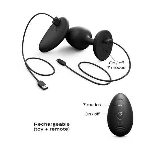 Анальна вібропробка з пультом керування чорного кольору Dorcel GEISHA PLUG INFINITE розмір M - 4