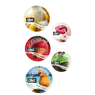 Презервативы латексные набор разных вкусов One FlavorWaves 5 штук