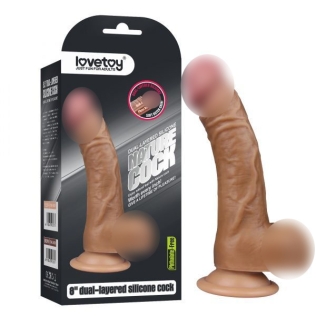 Фаллоимитатор 18/4 см силиконовый на присоске с венками Lovetoy