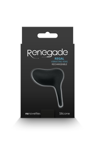 Ерекційне віброкільце чорного кольору NS Novelties Renegade regal - 2