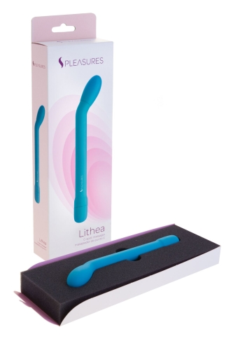 Вібратор для точки G бірюзового кольору S Pleasures Lithea - 4
