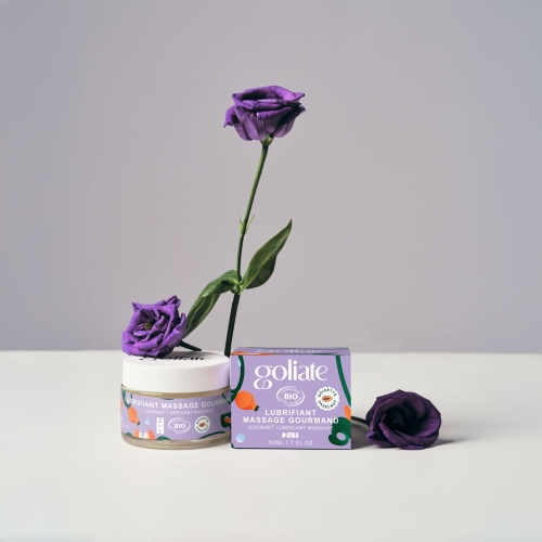 Масажна олія лубрикант з ароматом та смаком фундуку Goliate Couple Gourmand Noisette 50 мл - 2