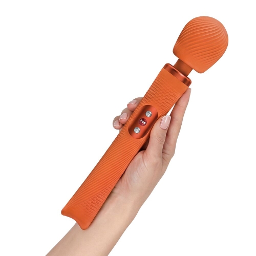 Масажер у вигляді мікрофону суперпотужний та легкий помаранчевий Fun Factory VIM Vibrating Wand до 6 годин роботи - 5