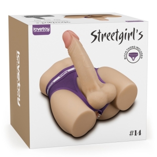 Мастурбатор полуторс с трусиками Анус с членом телесного цвета Lovetoy Streetgirls #14 with Bendable Dildo