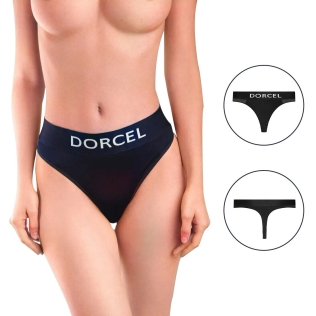 Трусики женские с карманом для вибратора S черного цвета Dorcel PANTY LOVER 