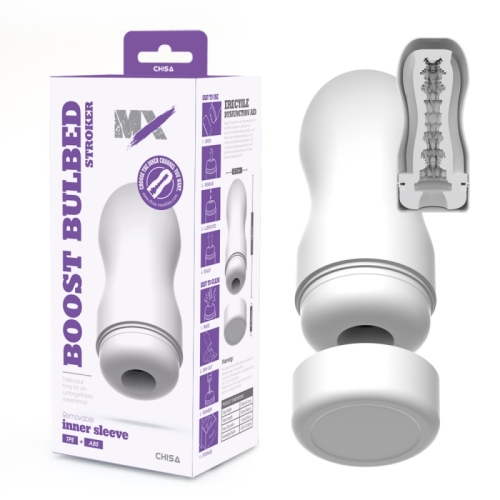 Мастурбатор для чоловіків у колбі білого кольору Chisa MX Boost Bulbed Stroker - 1