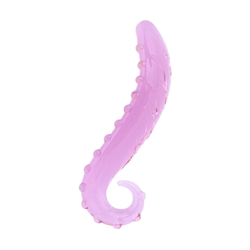 Стеклянный фаллоимитатор в форме щупальца розовый Gildo No. 34 Tentacle Glass Dildo - 3