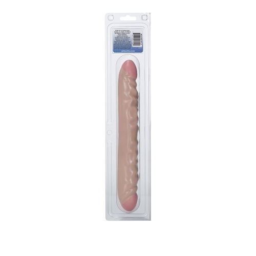 Фалоімітатор двосторонній реалістичний бежевого кольору California Exotic Novelties - 8