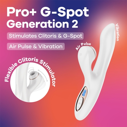 Вакуумний вібратор-кролик білий Satisfyer Pro+ G-Spot Generation 2 - 7