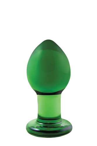 Анальний скляний затор зеленого кольору NS Novelties Crystal medium - 1