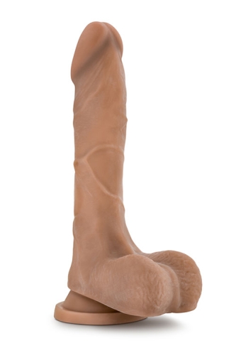 Реалістичний фалоімітатор на присоску з кібершкіри AU NATUREL 8.5 INCH MISTER PERFECT MOCHA - 3