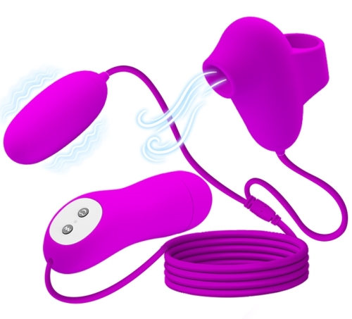 Вакуумный стимулятор с виброяйцом PRETTY LOVE - SUCTION &amp;amp; VIBRO-BULLETS, BI-014925 - 2