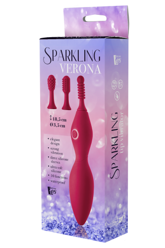 Вібратор для клітора з насадками рожевого кольору Dream Toys SPARKLING VERONA - 6